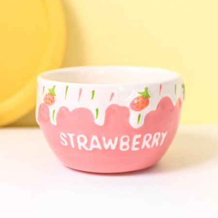 7L керамическая миска с клубникой фотография