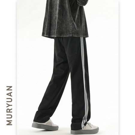 Мужские джинсы с принтом трех полосок фото