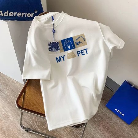 Летняя футболка из чистого хлопка с дизайном и принтом 2023 изображение