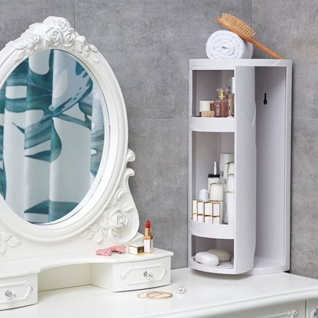 Угловая полка для ванной комнаты и кухни фотография