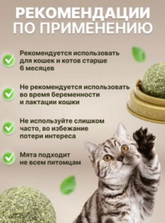Кошачья мята для кошек (мятный шарик) GO-DZ- 5 / К 1000/ В 30 детальное фото