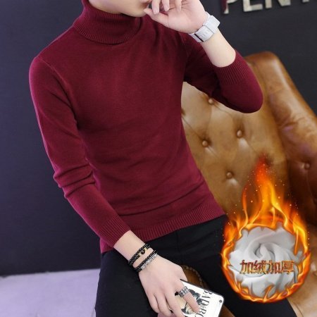 Мужской свитер с высоким воротником фотография