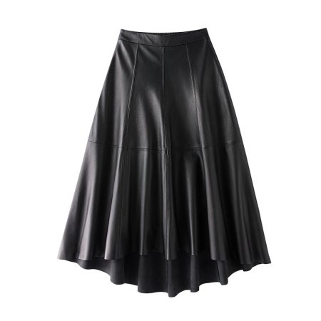 Длинная юбка из овечьей кожи изображение