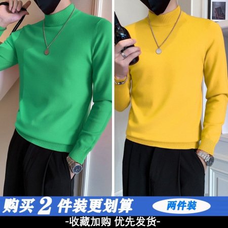 Мужской свитер с высоким воротником изображение