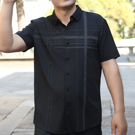 Мужской летний комплект с рубашкой из хлопка и футболкой фотография