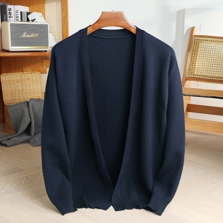 Мужская вязаная кардиган весна-осень изображение