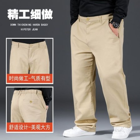 Мужские широкие летние брюки больших размеров изображение