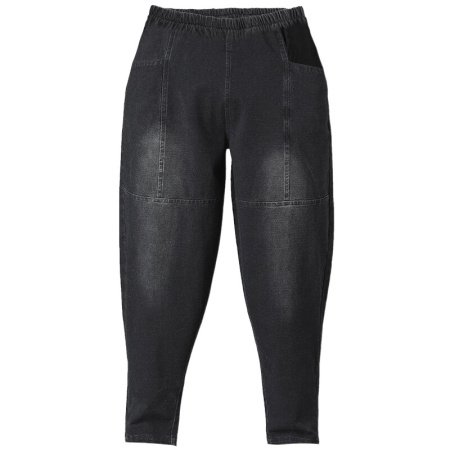 Широкие мужские джинсы в стиле харем с высокой эластичностью фотография