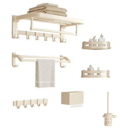 Набор для ванной комнаты из кремового алюминия изображение