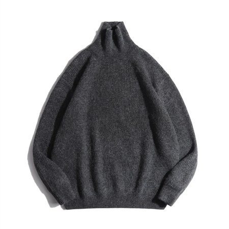 Мужской свитер с высоким воротником и широкими рукавами изображение