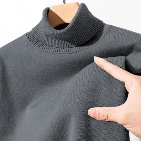 Мужской свитер с высоким воротником фото