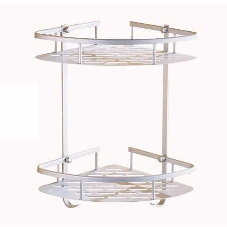 Трёхуровневая угловая полка для ванной комнаты фотография