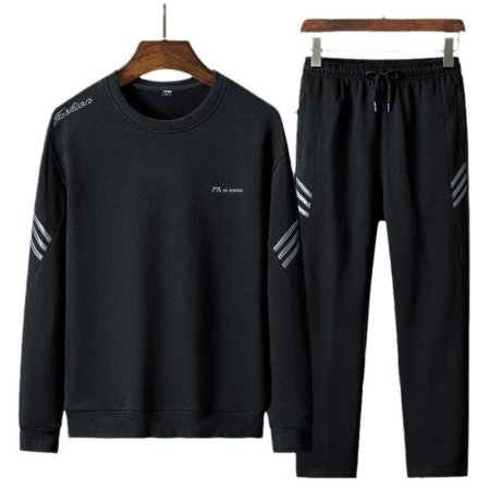 Мужская хлопковая толстовка с круглым воротником и костюмом изображение