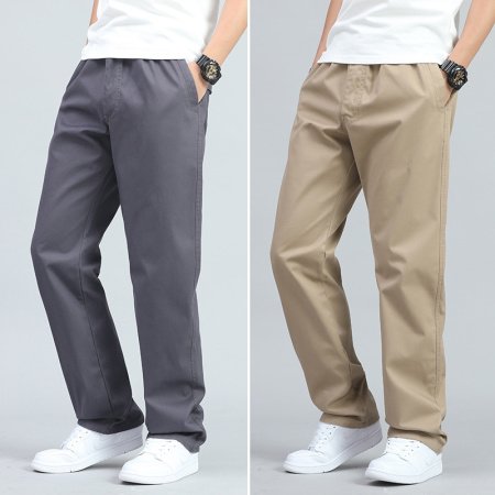 Мужские летние широкие хлопковые брюки фото