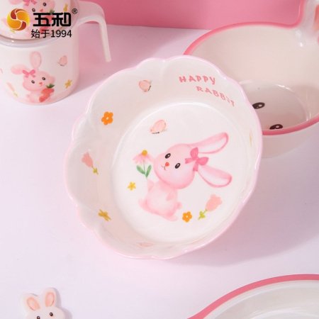 Детский набор посуды 'Розовый зайчик' фотография