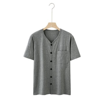 Мужская хлопковая рубашка с коротким рукавом фотография