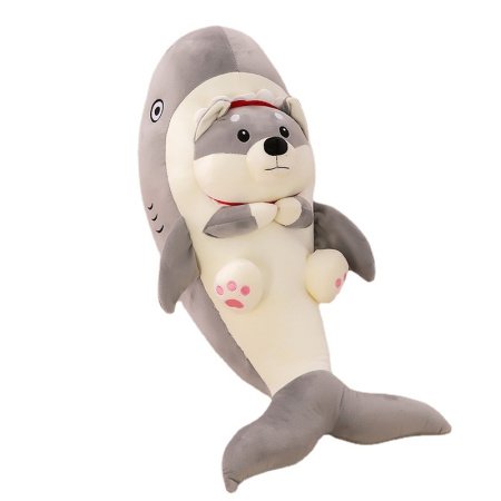 Игрушка-подушка собака-акула фото