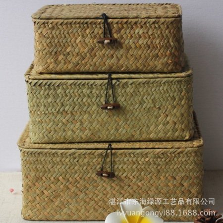 Ручная корзина для подарков из морской травы изображение