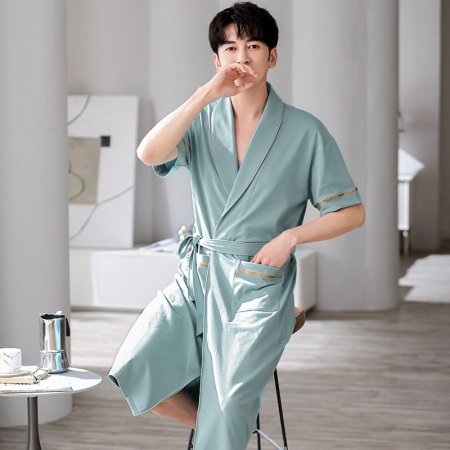 Мужская халат-платье из хлопка фото