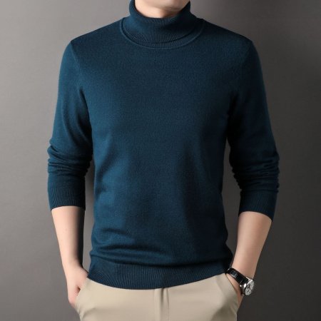 Мужской свитер с высоким воротником осенне-зимней коллекции 2024 изображение
