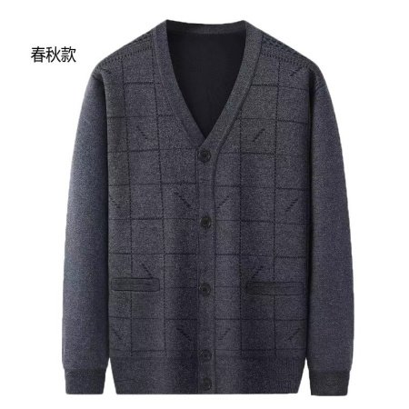 Мужской свитер с воротником V-образным фото