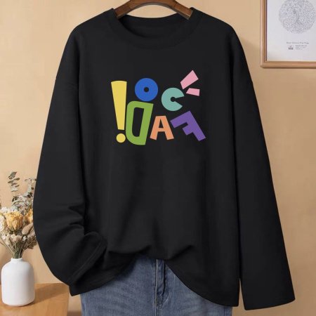 Женская футболка с длинным рукавом из чистого хлопка 230 г 2024 новая осенне-зимняя модель фотография