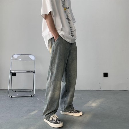 Джинсы винтажного стиля весна-осень изображение