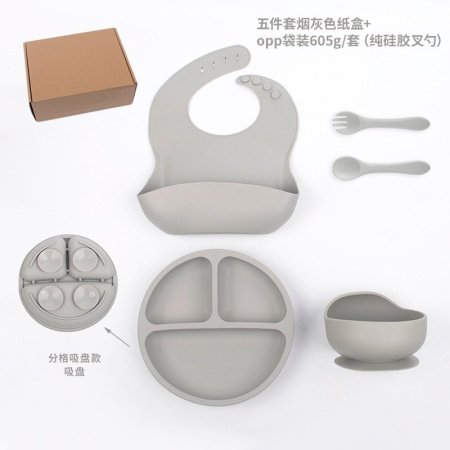 Детский набор посуды из силикона фотография