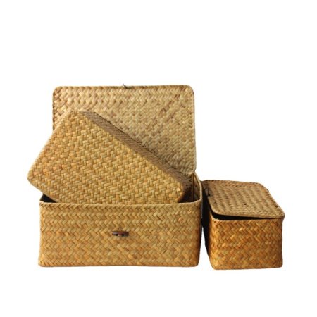 Ручная корзина для подарков из морской травы изображение