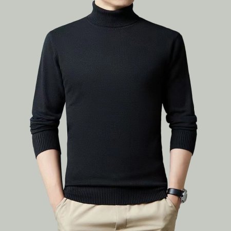 Мужской свитер с высоким воротником изображение