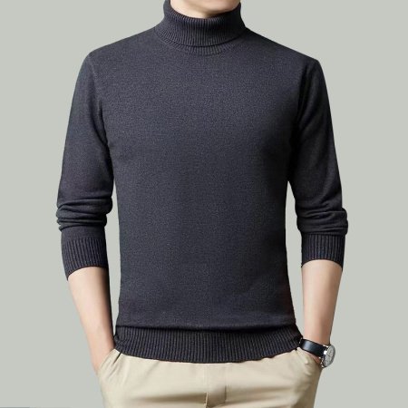 Мужской свитер с высоким воротником изображение