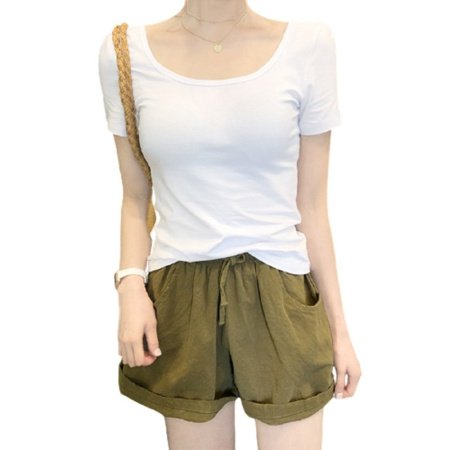 Белая футболка с коротким рукавом фотография