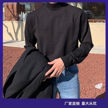 Мужской свитер с высоким воротником фото