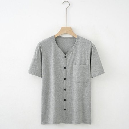 Мужская хлопковая рубашка с коротким рукавом фотография