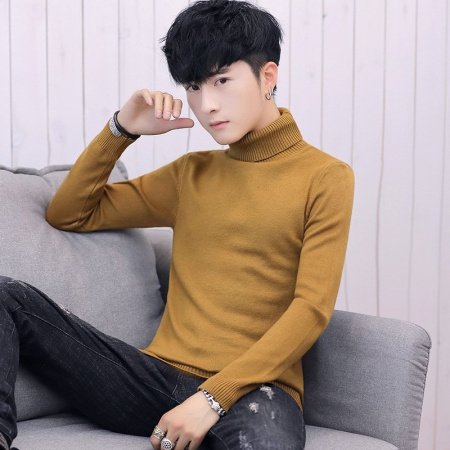 Мужской свитер с высоким воротником фото