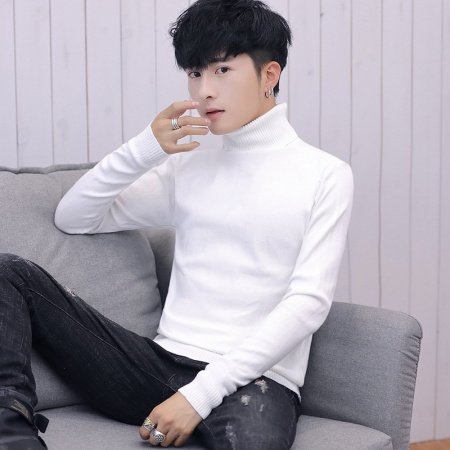 Мужской свитер с высоким воротником фото