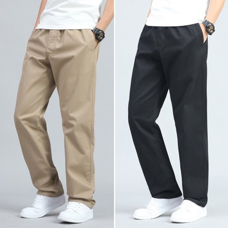 Мужские летние широкие хлопковые брюки фото