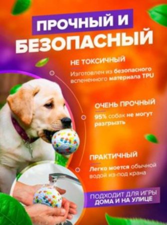 Жевательная игрушка для собак, супер прочный мяч GO-DS-4/ К240 / В16.5 детальное фото