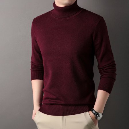 Мужской свитер с высоким воротником осенне-зимней коллекции 2024 изображение