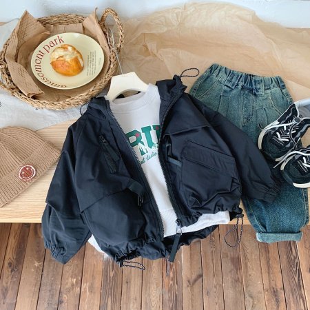 Детская куртка 2024 новая мода для мальчиков в стиле Хан фотография