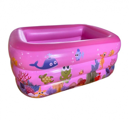 Детский надувной бассейн 130cm 1214-24-pink / К16 / B31.2 детальное фото