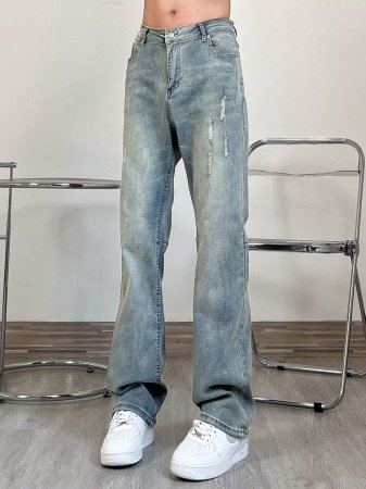 Мужские джинсы прямого кроя в стиле Хайстрит фото