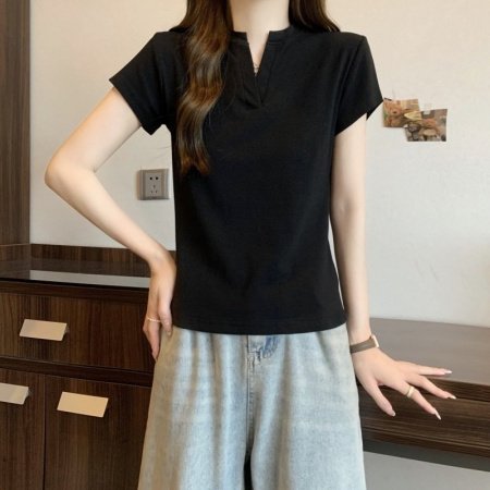 Футболка с коротким рукавом 2024 лето женская фото