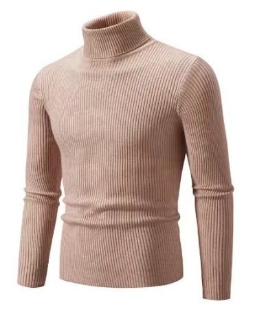 Мужской высокий воротник осенне-зимний свитер фото