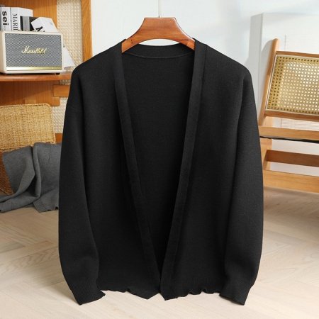 Мужская вязаная кардиган весна-осень изображение