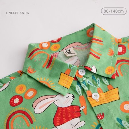 Детская рубашка с коротким рукавом UNCLEPANDA фото