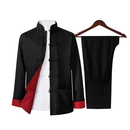 Китайский костюм для мужчин в стиле Тан с хлопковой подкладкой фото