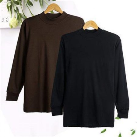 Мужская футболка с высоким воротником для пожилых людей фото