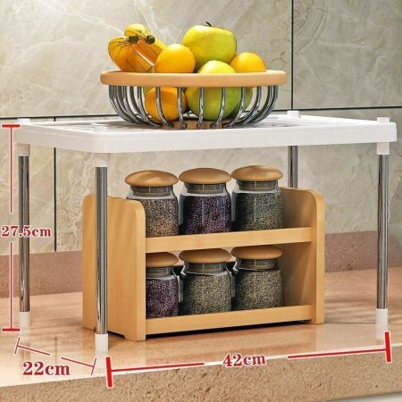 Многоуровневая полка для кухонных принадлежностей фотография
