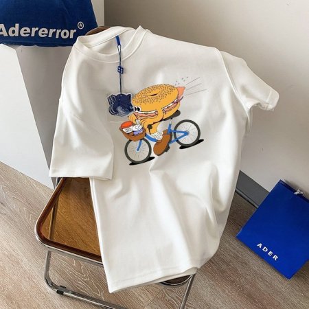 Летняя футболка из чистого хлопка с дизайном и принтом 2023 изображение